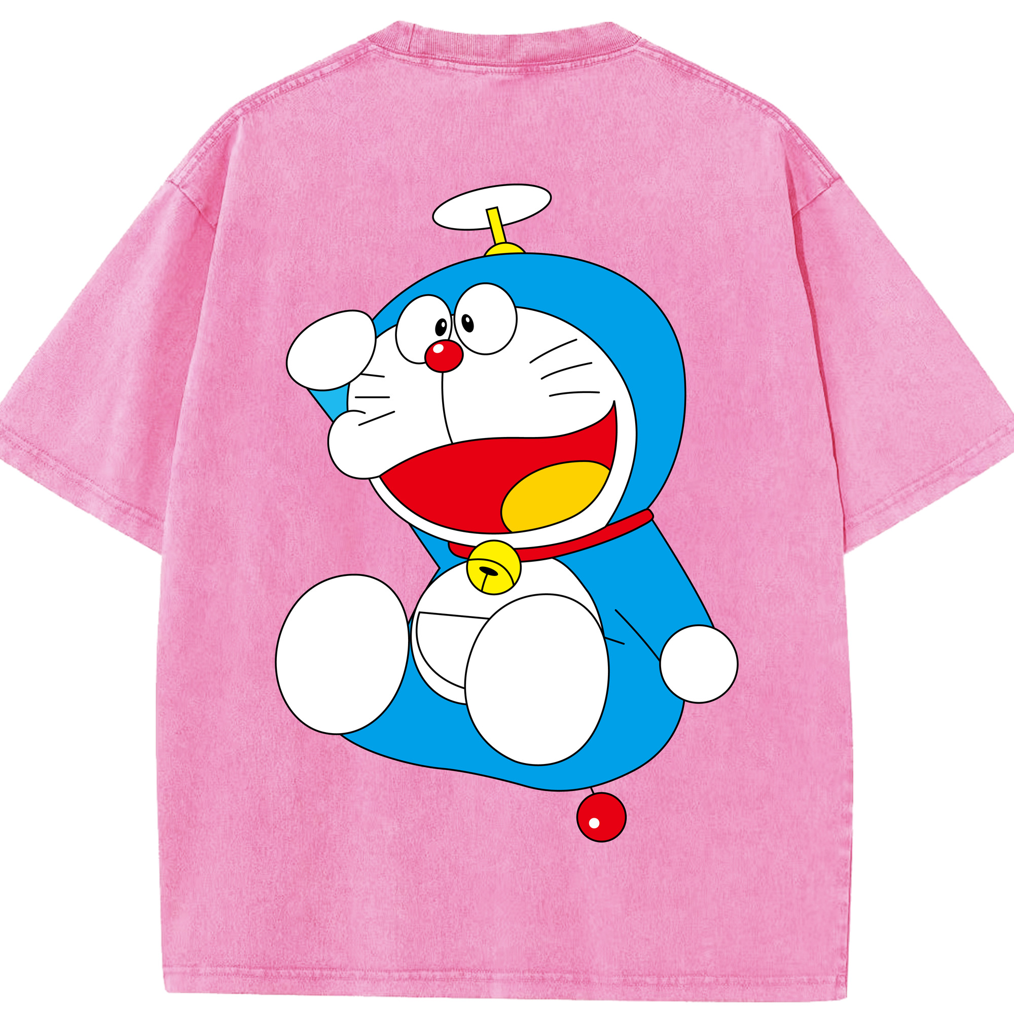 （画像用） ドラえもん Doraemon 綿100% ヴィンテージ風 半袖Tシャツ（背面プリント）